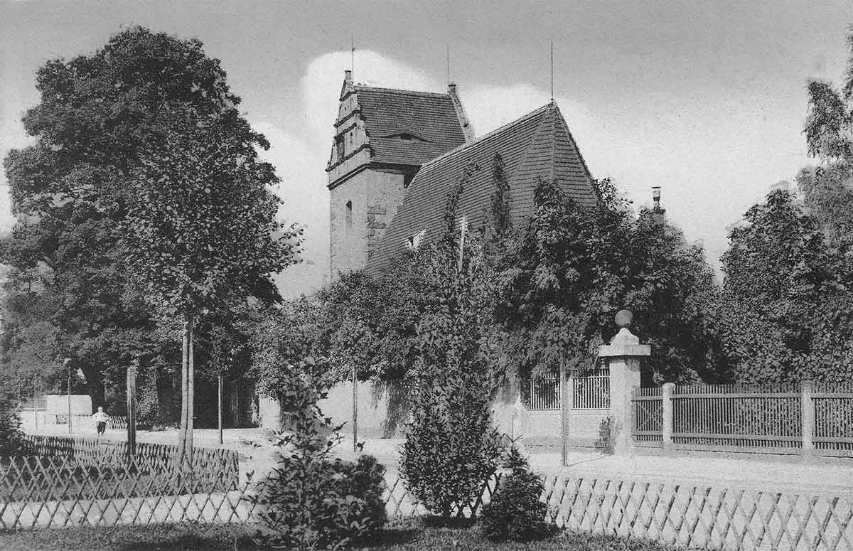 Alte Kirche in Coswig, um 1910