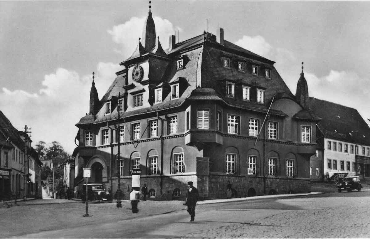 Rathaus in Nossen, Aufnahme um 1923, Foto aus dem Privatarchiv
