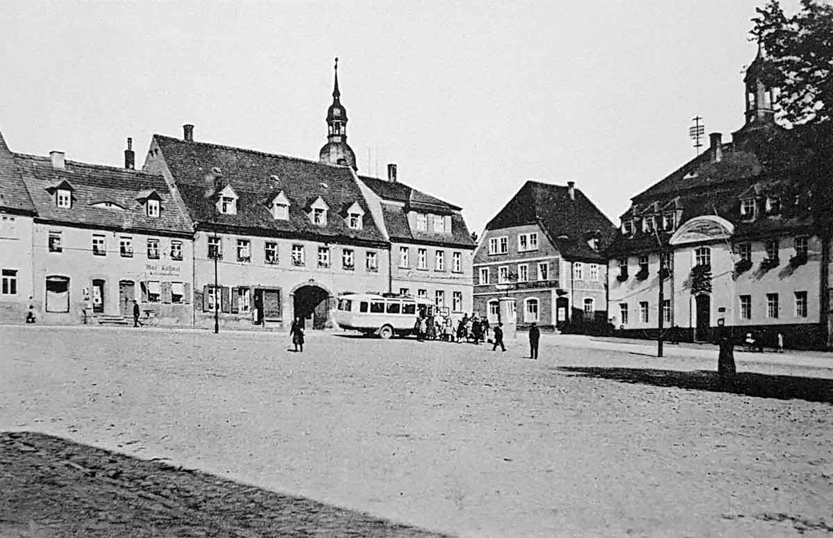 Stadt Strehla, alte Aufnahme um 1930